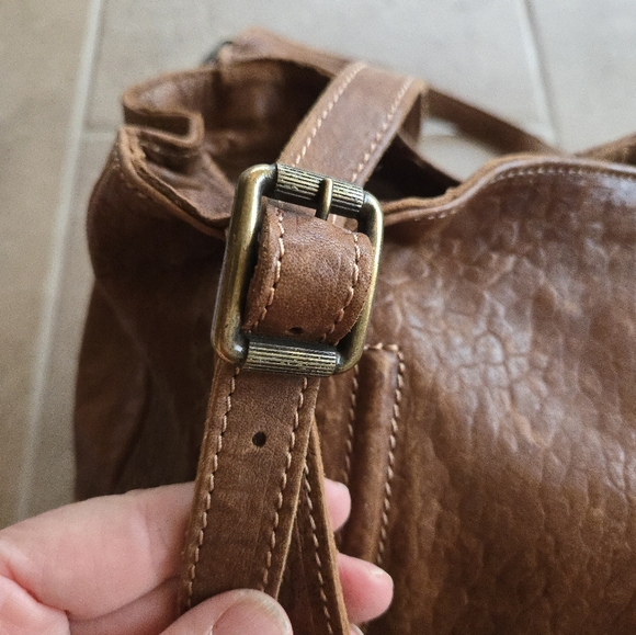 Sundance Italy Bag Brown Leather Brass Hardware Hobo Shoulder Tote Satchel Soft - Picture 2 of 16